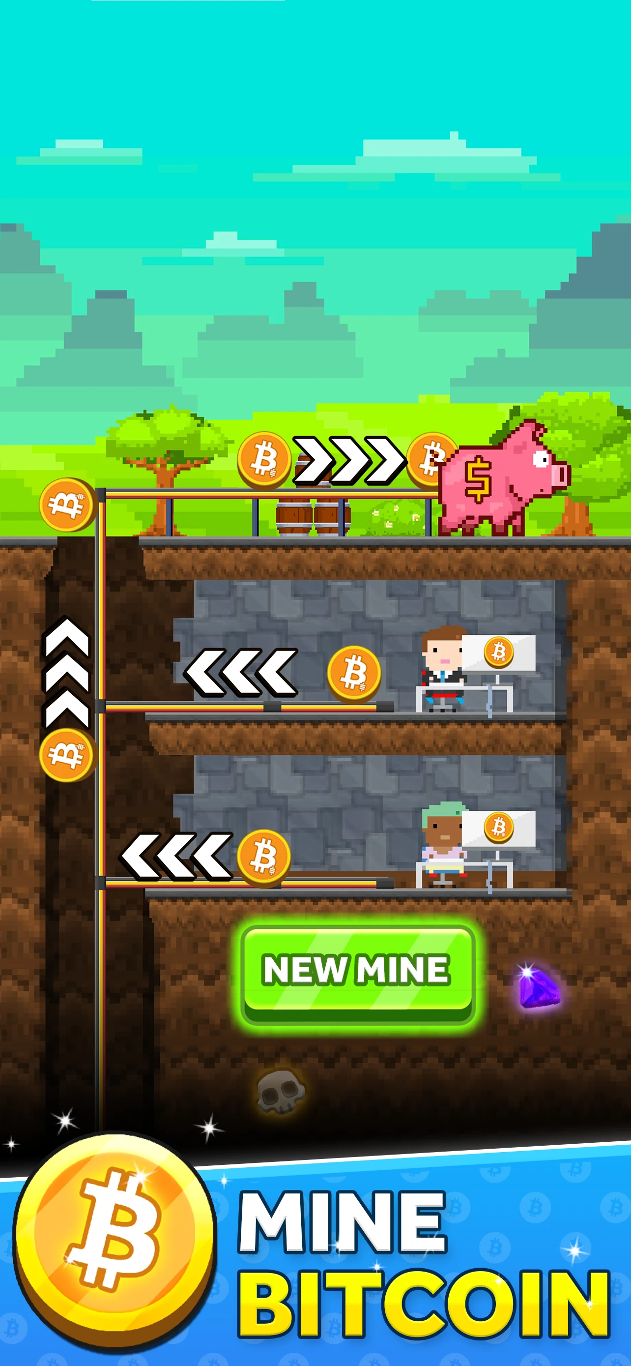 Bitcoin Miner Idle Tycoon Game screenshot